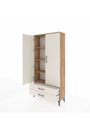 Arges Dolap 4 Raflı 2 Çekmeceli 2 Kapaklı 88x30x182 - S24M007V7A