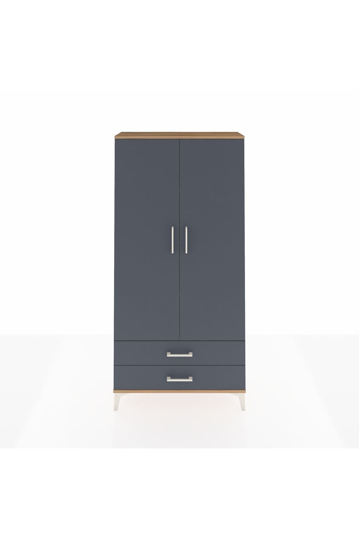 Arges Dolap 4 Raflı 2 Çekmeceli 2 Kapaklı 88x30x182 - S24M007V8A