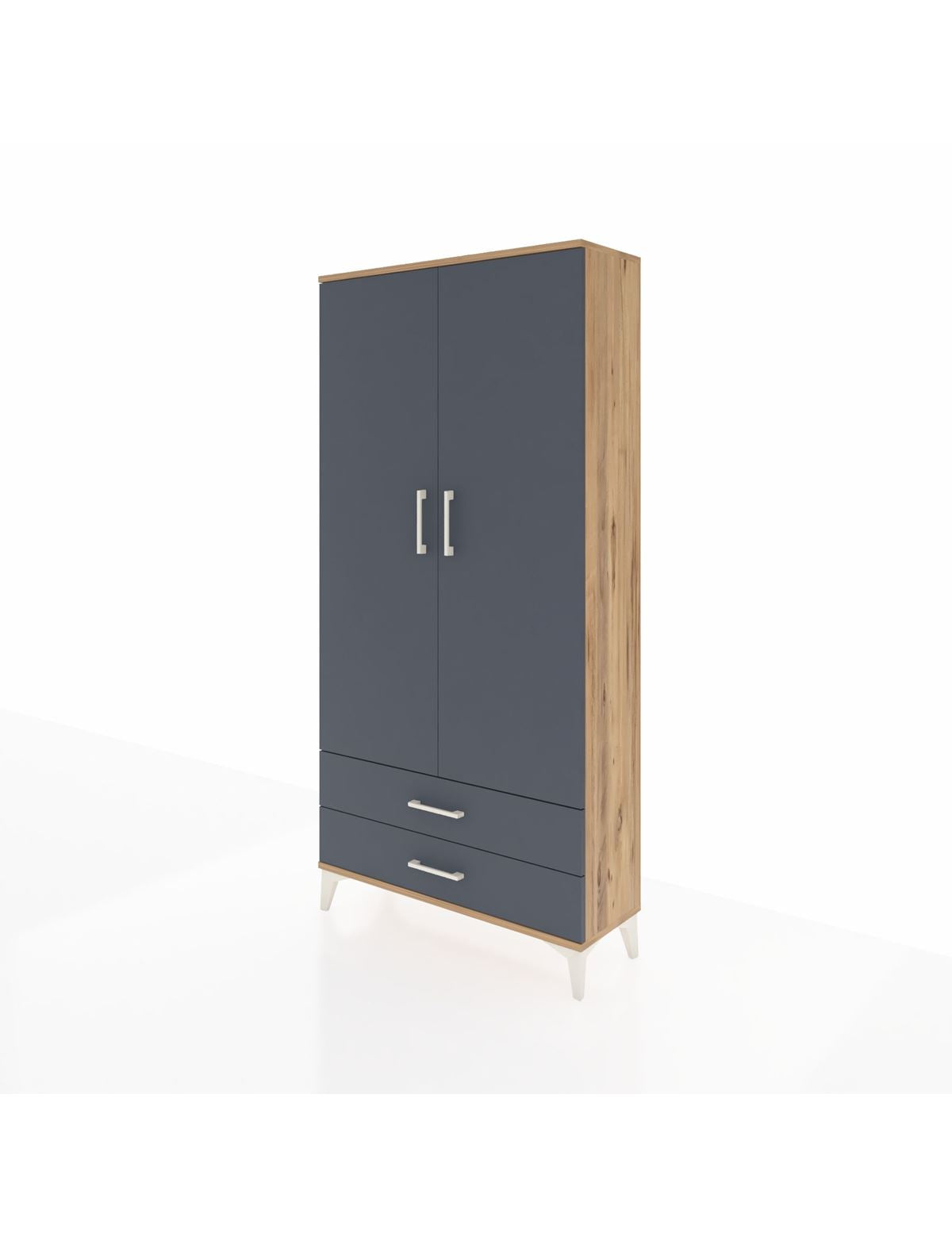 Arges Dolap 4 Raflı 2 Çekmeceli 2 Kapaklı 88x30x182 - S24M007V8A