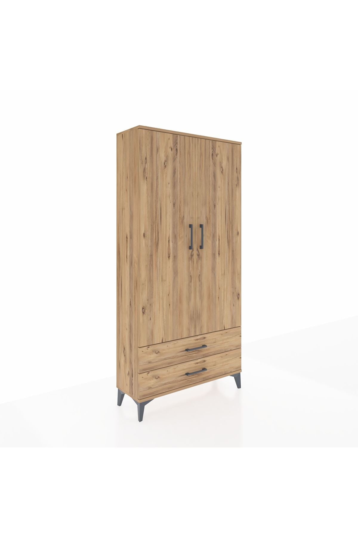 Arges Dolap 4 Raflı 2 Çekmeceli 2 Kapaklı 88x30x182 - S24M007V9A
