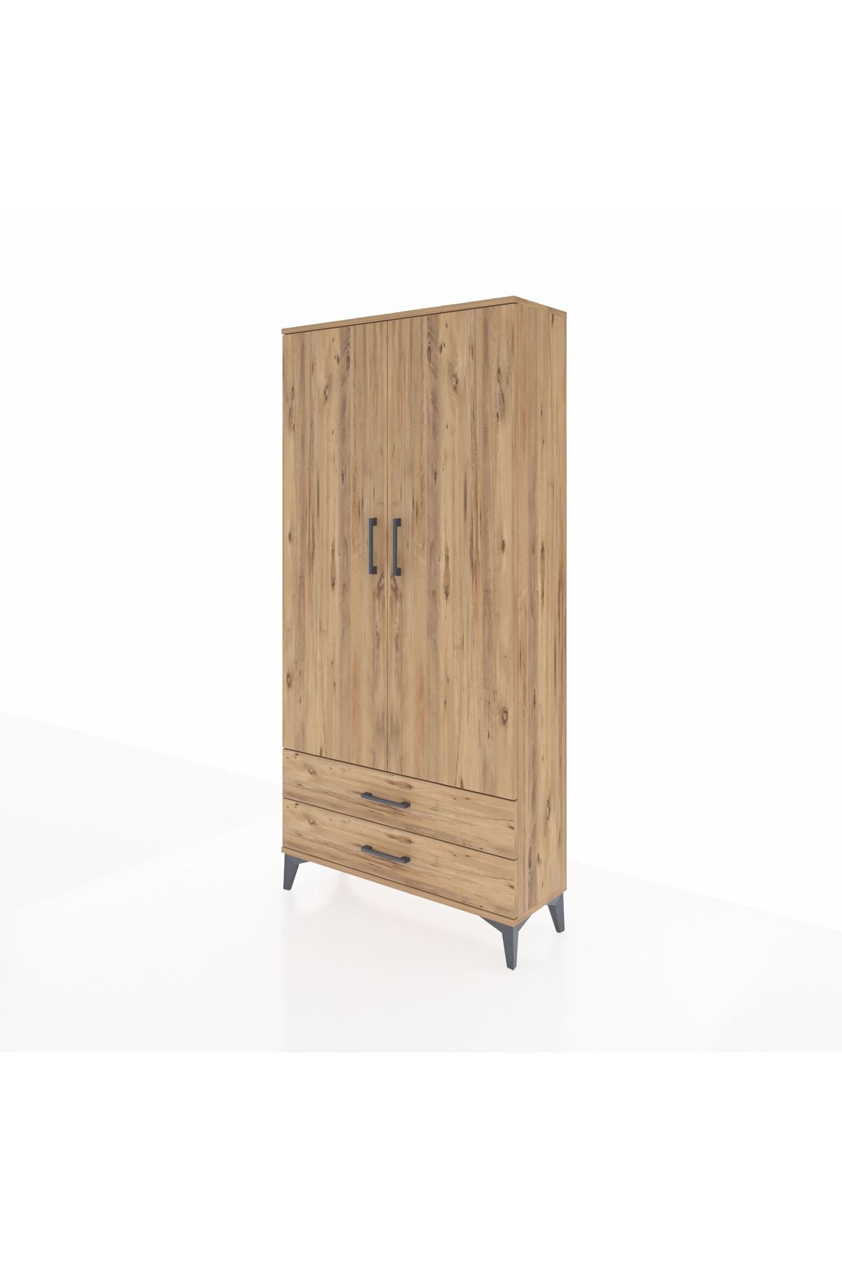 Arges Dolap 4 Raflı 2 Çekmeceli 2 Kapaklı 88x30x182 - S24M007V9A