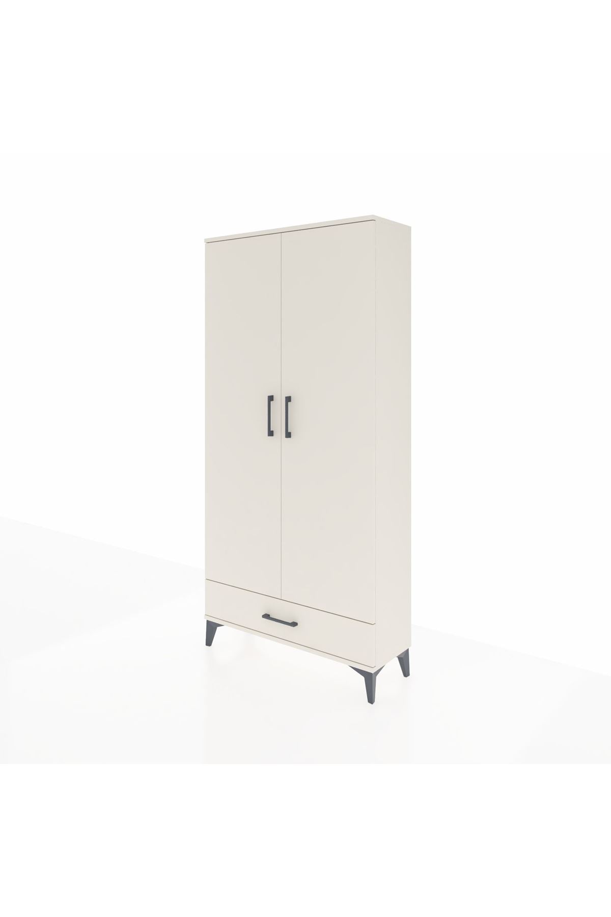 Arges Dolap 5 Raflı Tek Çekmeceli 2 Kapaklı 88x30x182 - S24M008V1A