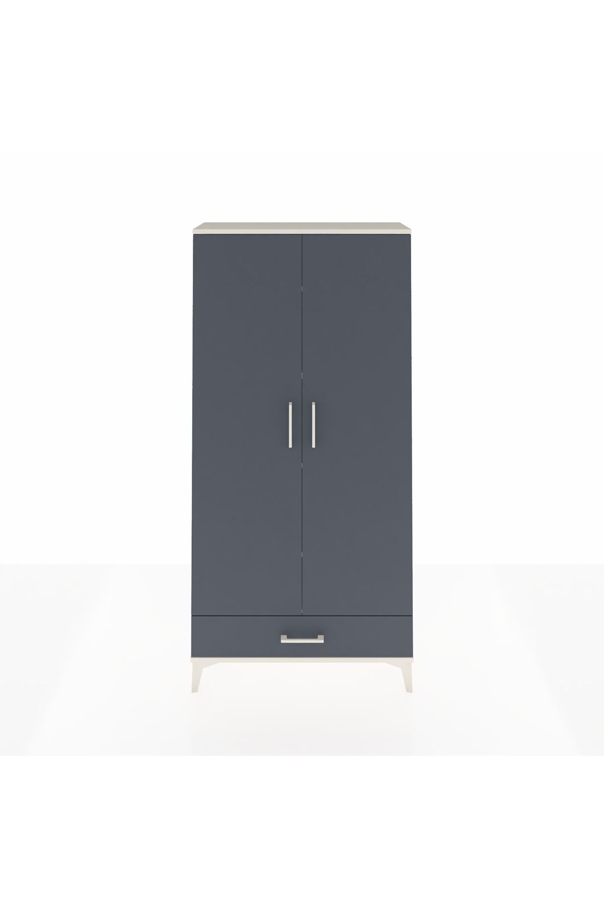 Arges Dolap 5 Raflı Tek Çekmeceli 2 Kapaklı 88x30x182 - S24M008V2A