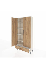 Arges Dolap 5 Raflı Tek Çekmeceli 2 Kapaklı 88x30x182 - S24M008V3A