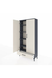 Arges Dolap 5 Raflı Tek Çekmeceli 2 Kapaklı 88x30x182 - S24M008V4A