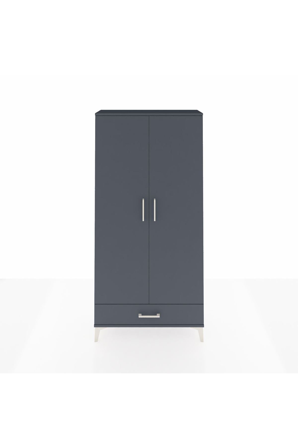 Arges Dolap 5 Raflı Tek Çekmeceli 2 Kapaklı 88x30x182 - S24M008V5A