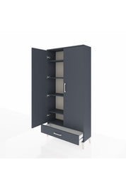Arges Dolap 5 Raflı Tek Çekmeceli 2 Kapaklı 88x30x182 - S24M008V5A