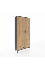 Arges Dolap 5 Raflı Tek Çekmeceli 2 Kapaklı 88x30x182 - S24M008V6A