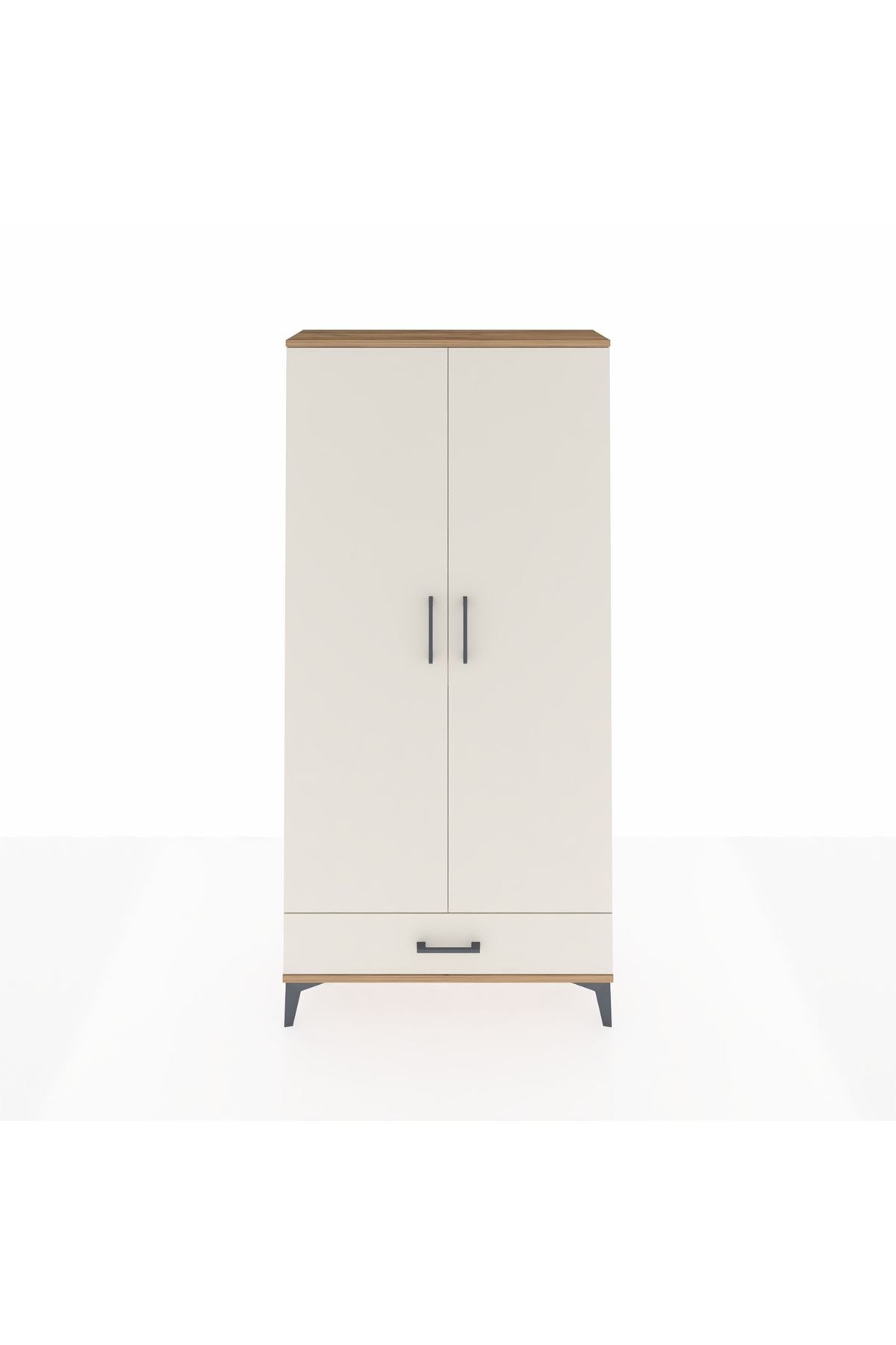 Arges Dolap 5 Raflı Tek Çekmeceli 2 Kapaklı 88x30x182 - S24M008V7A