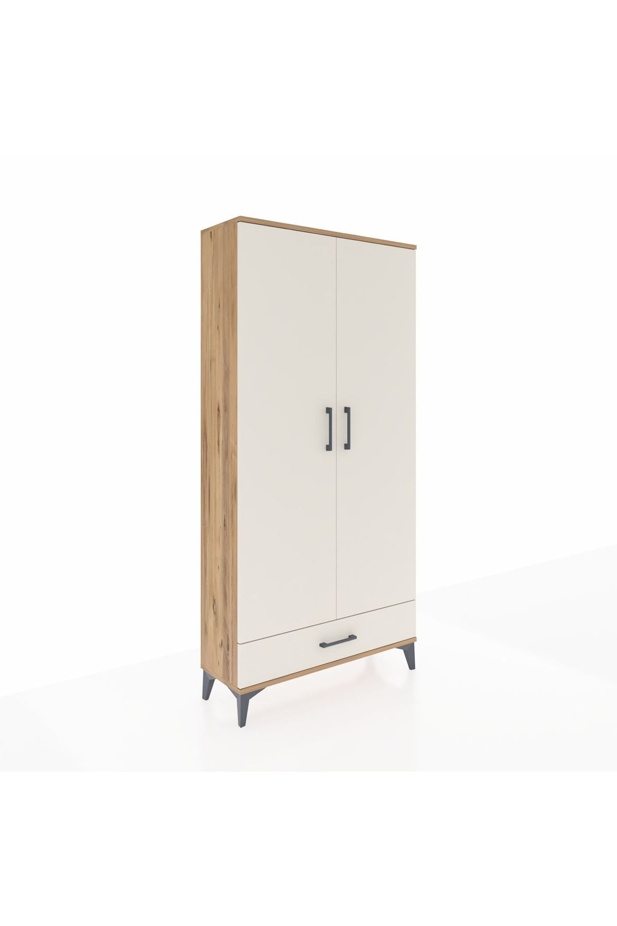 Arges Dolap 5 Raflı Tek Çekmeceli 2 Kapaklı 88x30x182 - S24M008V7A