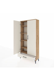 Arges Dolap 5 Raflı Tek Çekmeceli 2 Kapaklı 88x30x182 - S24M008V7A