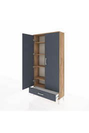 Arges Dolap 5 Raflı Tek Çekmeceli 2 Kapaklı 88x30x182 - S24M008V8A