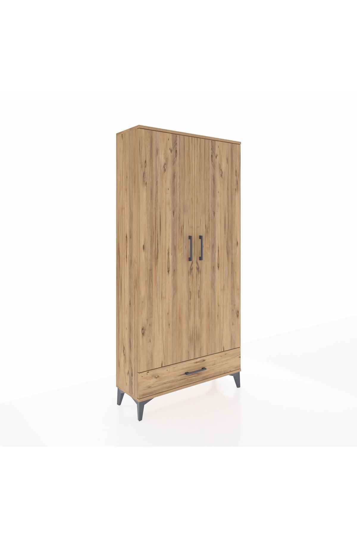 Arges Dolap 5 Raflı Tek Çekmeceli 2 Kapaklı 88x30x182 - S24M008V9A