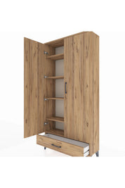 Arges Dolap 5 Raflı Tek Çekmeceli 2 Kapaklı 88x30x182 - S24M008V9A