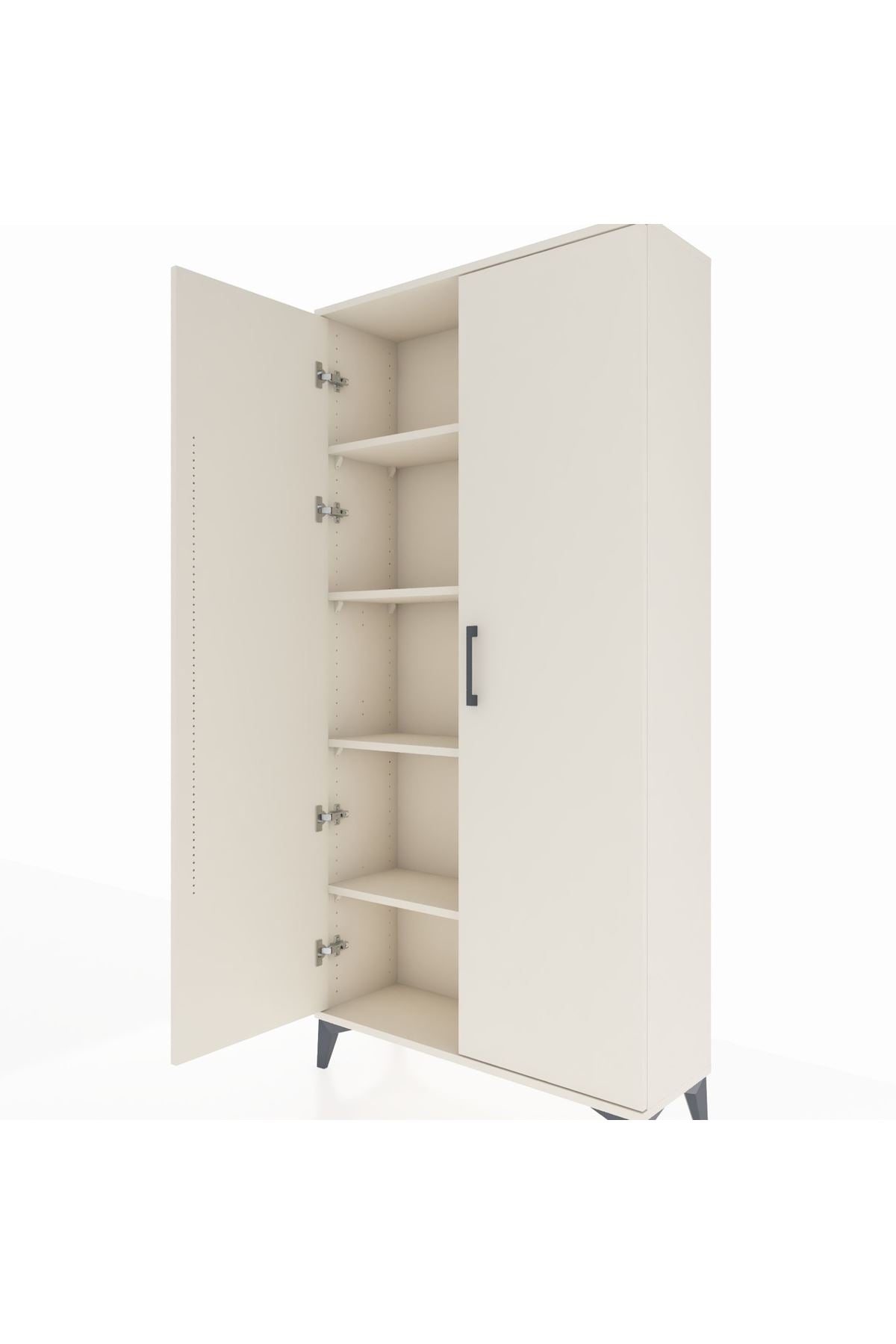 Arges Dolap 4 Raflı 2 Kapaklı 88x30x182 - S24M009V1A