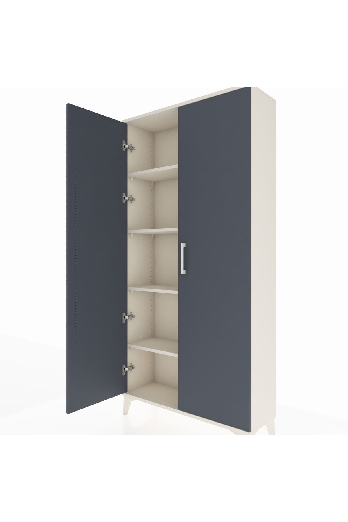 Arges Dolap 4 Raflı 2 Kapaklı 88x30x182 - S24M009V2A
