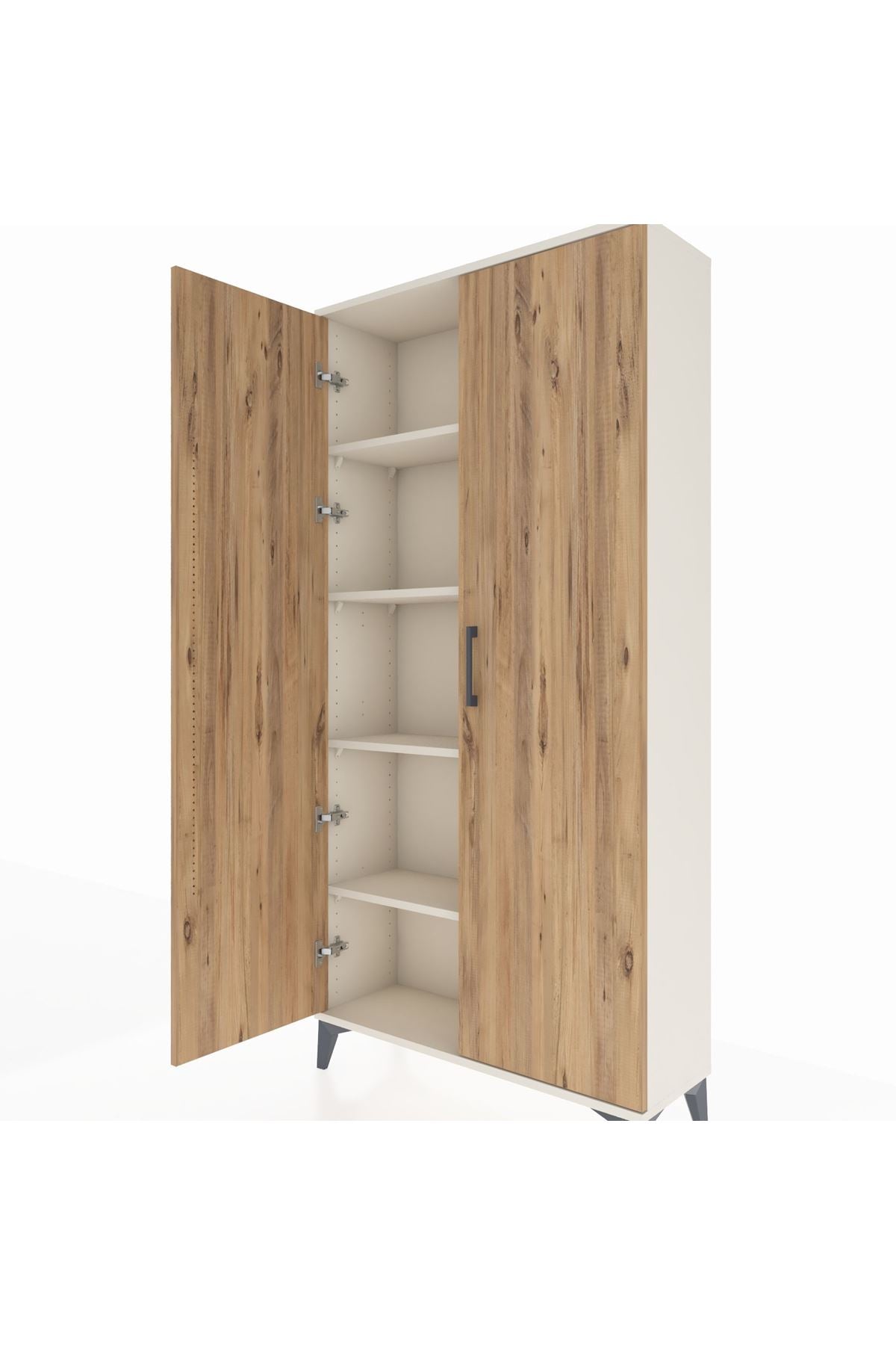 Arges Dolap 4 Raflı 2 Kapaklı 88x30x182 - S24M009V3A