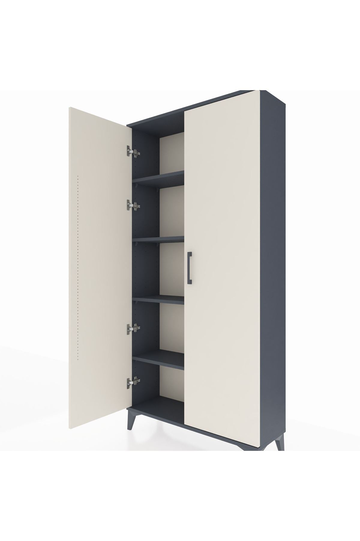 Arges Dolap 4 Raflı 2 Kapaklı 88x30x182 - S24M009V4A