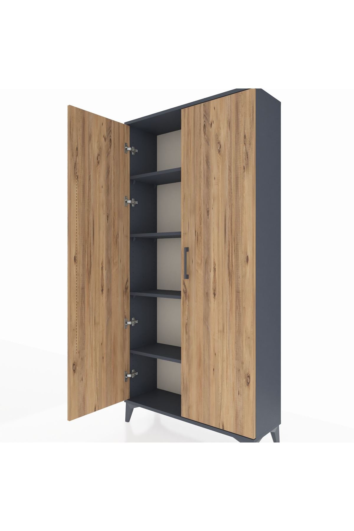 Arges Dolap 4 Raflı 2 Kapaklı 88x30x182 - S24M009V6A