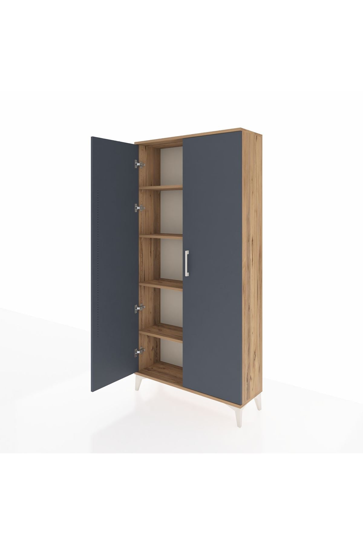 Arges Dolap 4 Raflı 2 Kapaklı 88x30x182 - S24M009V8A