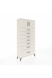 Arges Dolap Tek Raflı 7 Çekmeceli 2 Kapaklı 88x30x182 - S24M010V1A