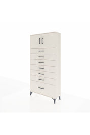 Arges Dolap Tek Raflı 7 Çekmeceli 2 Kapaklı 88x30x182 - S24M010V1A