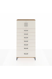 Arges Dolap Tek Raflı 7 Çekmeceli 2 Kapaklı 88x30x182 - S24M010V7A