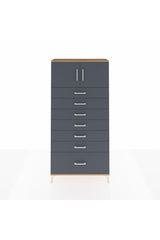 Arges Dolap Tek Raflı 7 Çekmeceli 2 Kapaklı 88x30x182