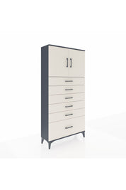 Arges Dolap 2 Raflı 6 Çekmeceli 2 Kapaklı 88x30x182 - S24M011V4A