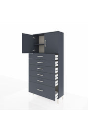 Arges Dolap 2 Raflı 6 Çekmeceli 2 Kapaklı 88x30x182 - S24M011V5A