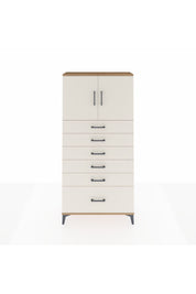 Arges Dolap 2 Raflı 6 Çekmeceli 2 Kapaklı 88x30x182 - S24M011V7A