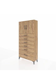 Arges Dolap 2 Raflı 6 Çekmeceli 2 Kapaklı 88x30x182 - S24M011V9A