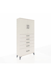 Arges Dolap 2 Raflı 5 Çekmeceli 2 Kapaklı 88x30x182 - S24M012V1A