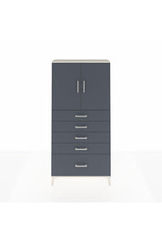 Arges Dolap 2 Raflı 5 Çekmeceli 2 Kapaklı 88x30x182 - S24M012V2A