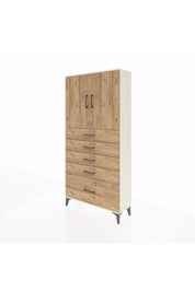Arges Dolap 2 Raflı 5 Çekmeceli 2 Kapaklı 88x30x182 - S24M012V3A