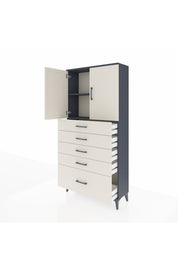 Arges Dolap 2 Raflı 5 Çekmeceli 2 Kapaklı 88x30x182 - S24M012V4A