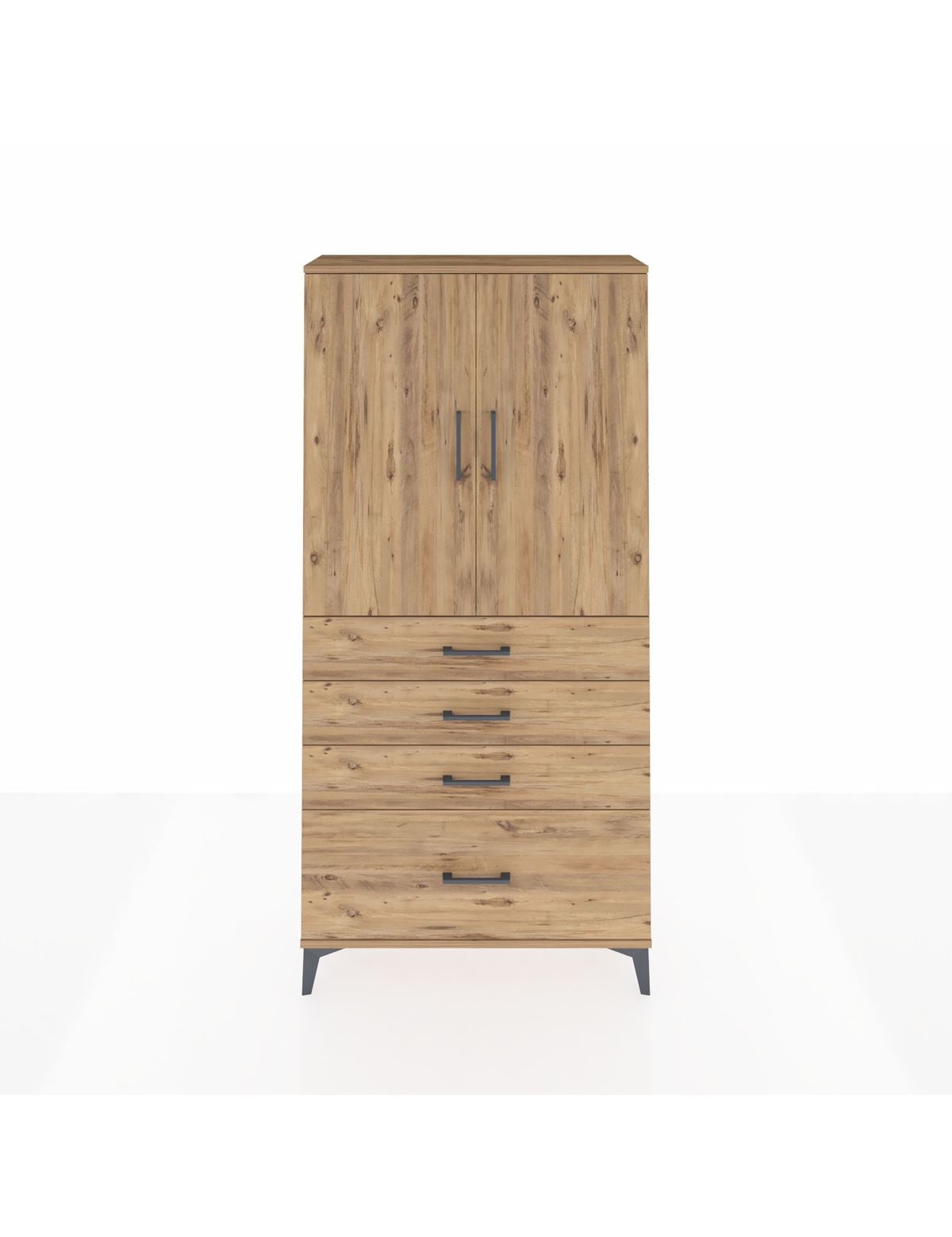 Arges Dolap 3 Raflı 4 Çekmeceli 2 Kapaklı 88x30x182 - S24M013V9A