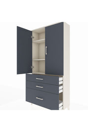Arges Dolap 3 Raflı 3 Çekmeceli 2 Kapaklı 88x30x182 - S24M014V2A