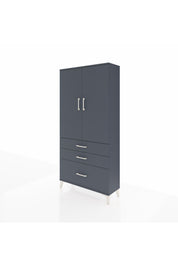 Arges Dolap 3 Raflı 3 Çekmeceli 2 Kapaklı 88x30x182 - S24M014V5A