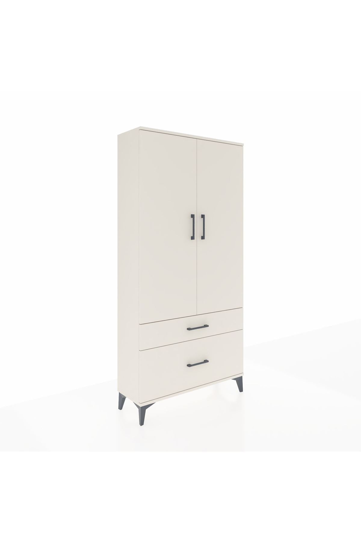 Arges Dolap 4 Raflı 2 Çekmeceli 2 Kapaklı 88x30x182 - S24M015V1A