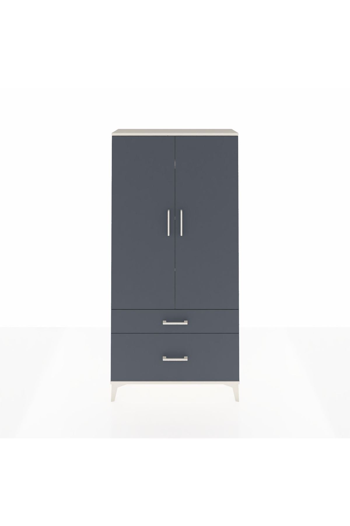 Arges Dolap 4 Raflı 2 Çekmeceli 2 Kapaklı 88x30x182 - S24M015V2A