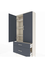 Arges Dolap 4 Raflı 2 Çekmeceli 2 Kapaklı 88x30x182 - S24M015V2A