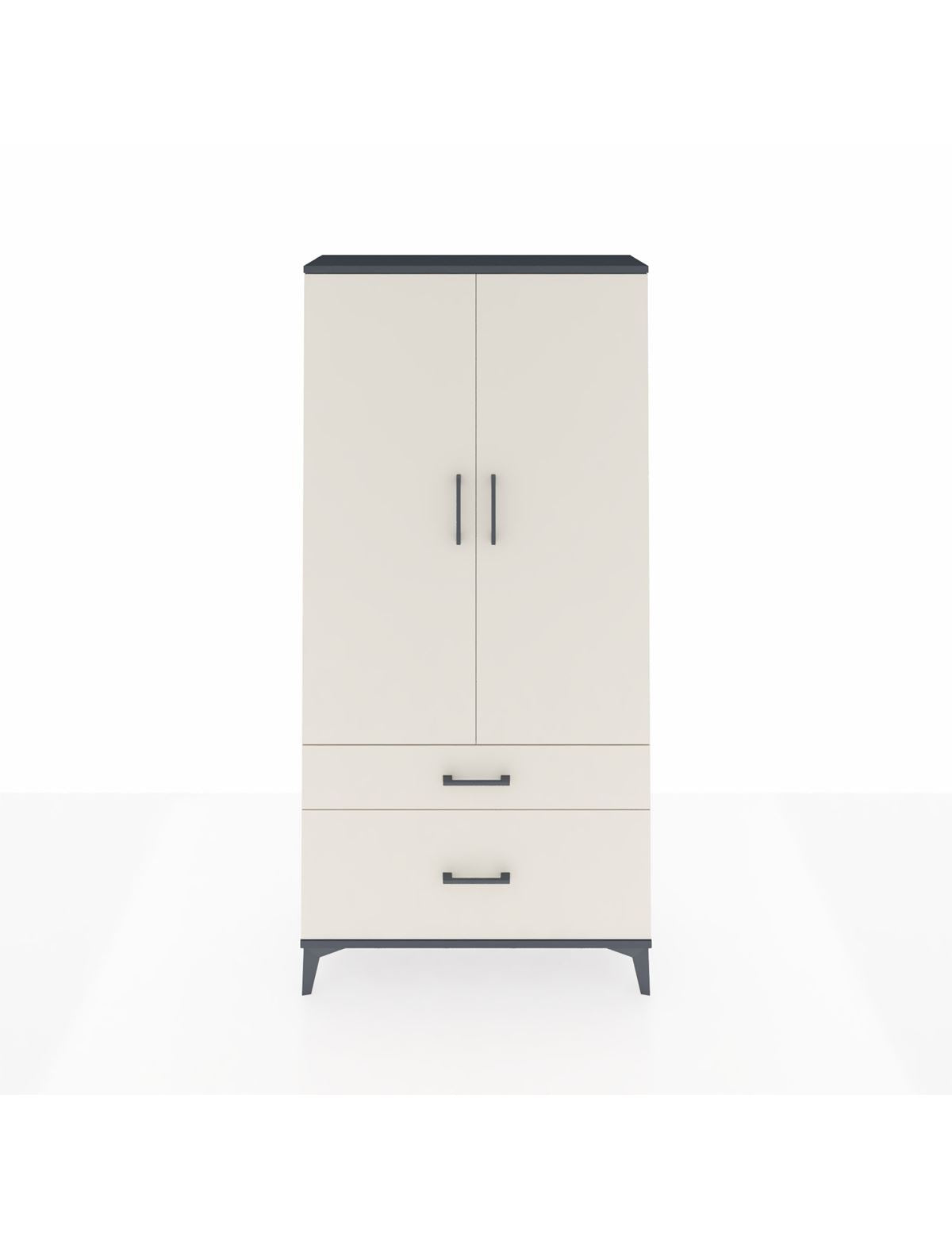 Arges Dolap 4 Raflı 2 Çekmeceli 2 Kapaklı 88x30x182 - S24M015V4A