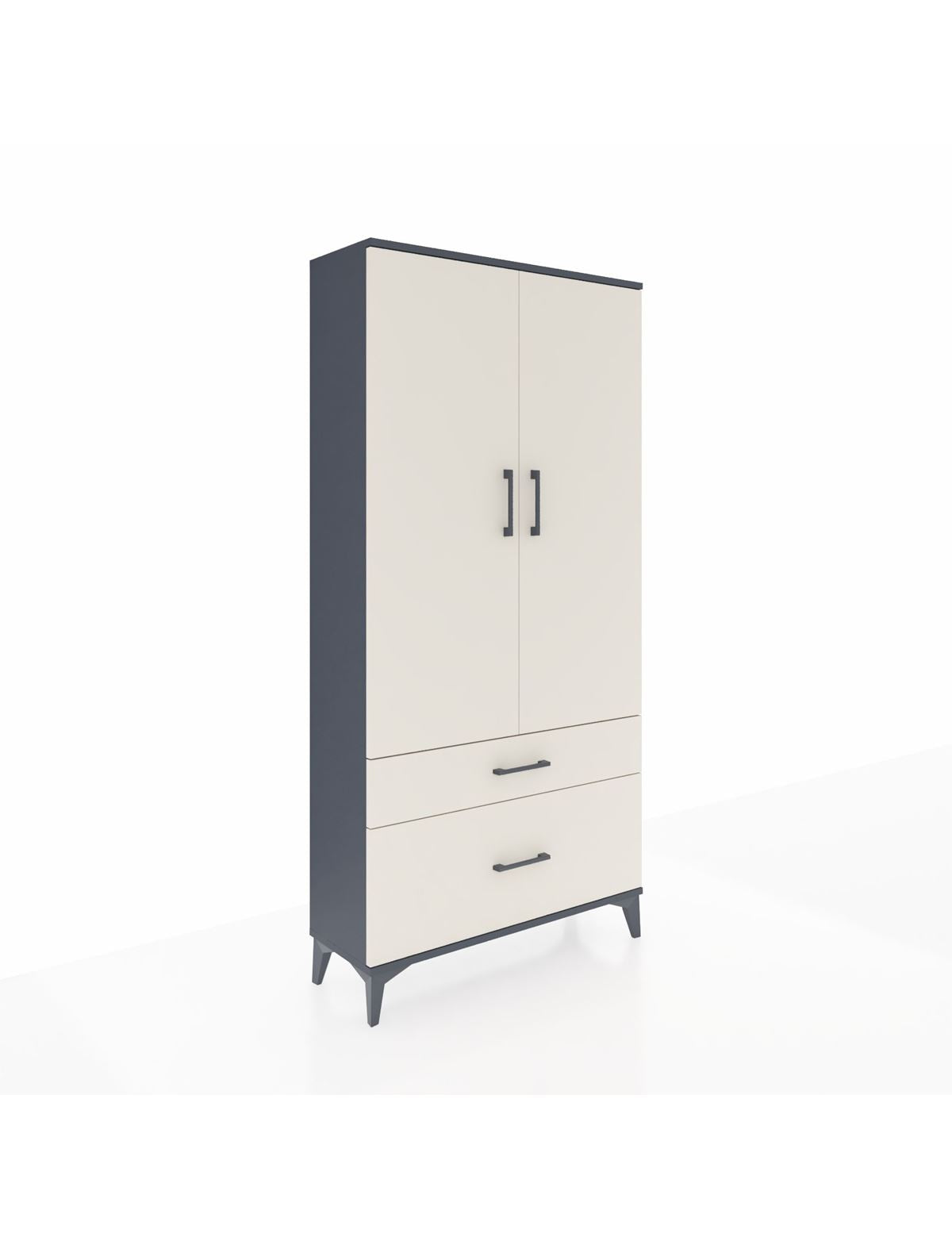 Arges Dolap 4 Raflı 2 Çekmeceli 2 Kapaklı 88x30x182 - S24M015V4A