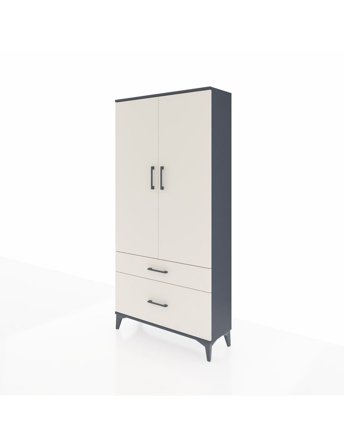 Arges Dolap 4 Raflı 2 Çekmeceli 2 Kapaklı 88x30x182 - S24M015V4A