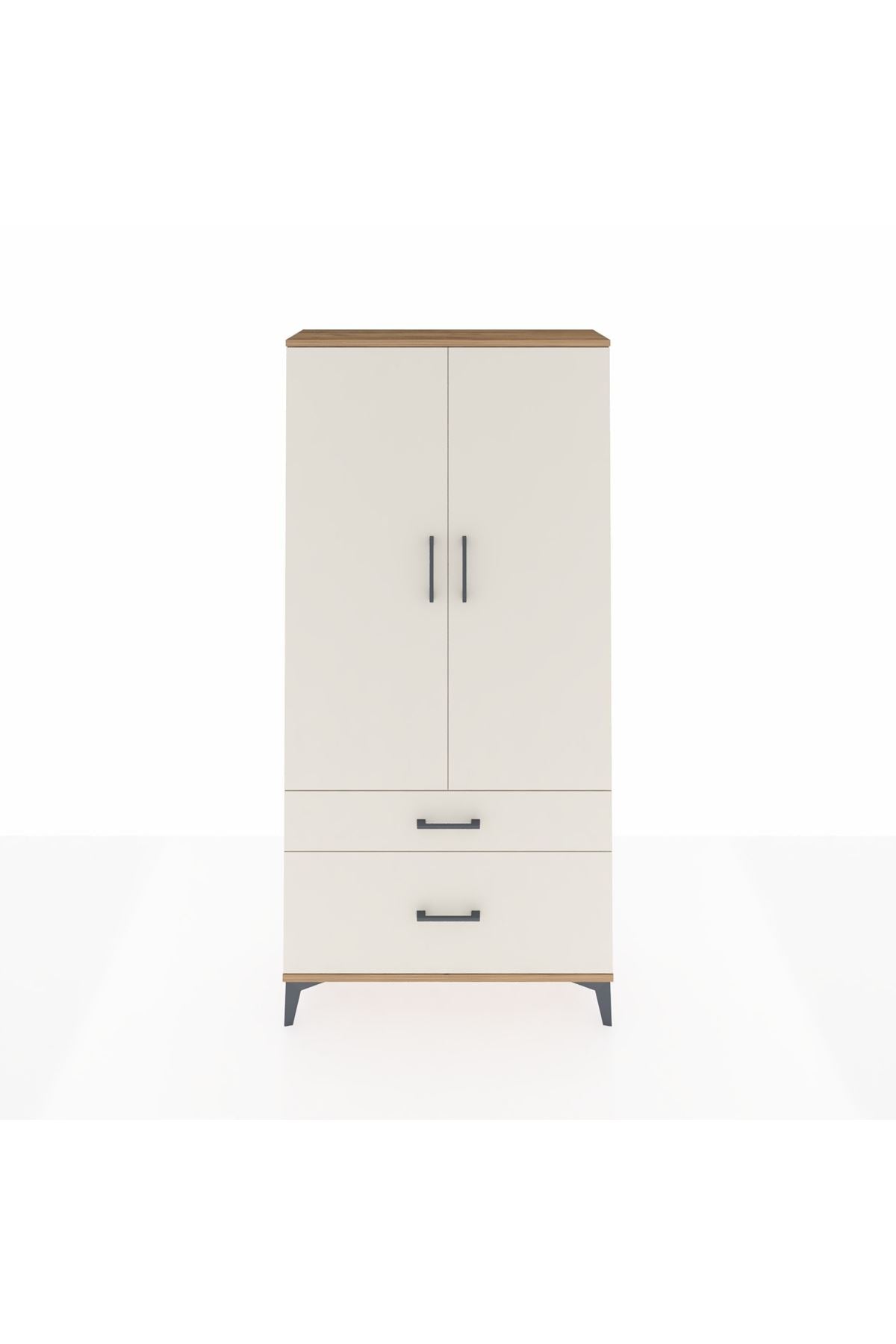 Arges Dolap 4 Raflı 2 Çekmeceli 2 Kapaklı 88x30x182 - S24M015V7A