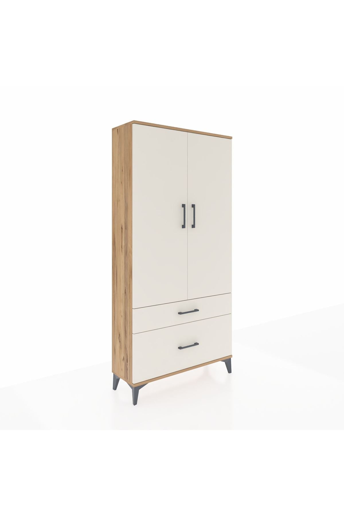 Arges Dolap 4 Raflı 2 Çekmeceli 2 Kapaklı 88x30x182 - S24M015V7A