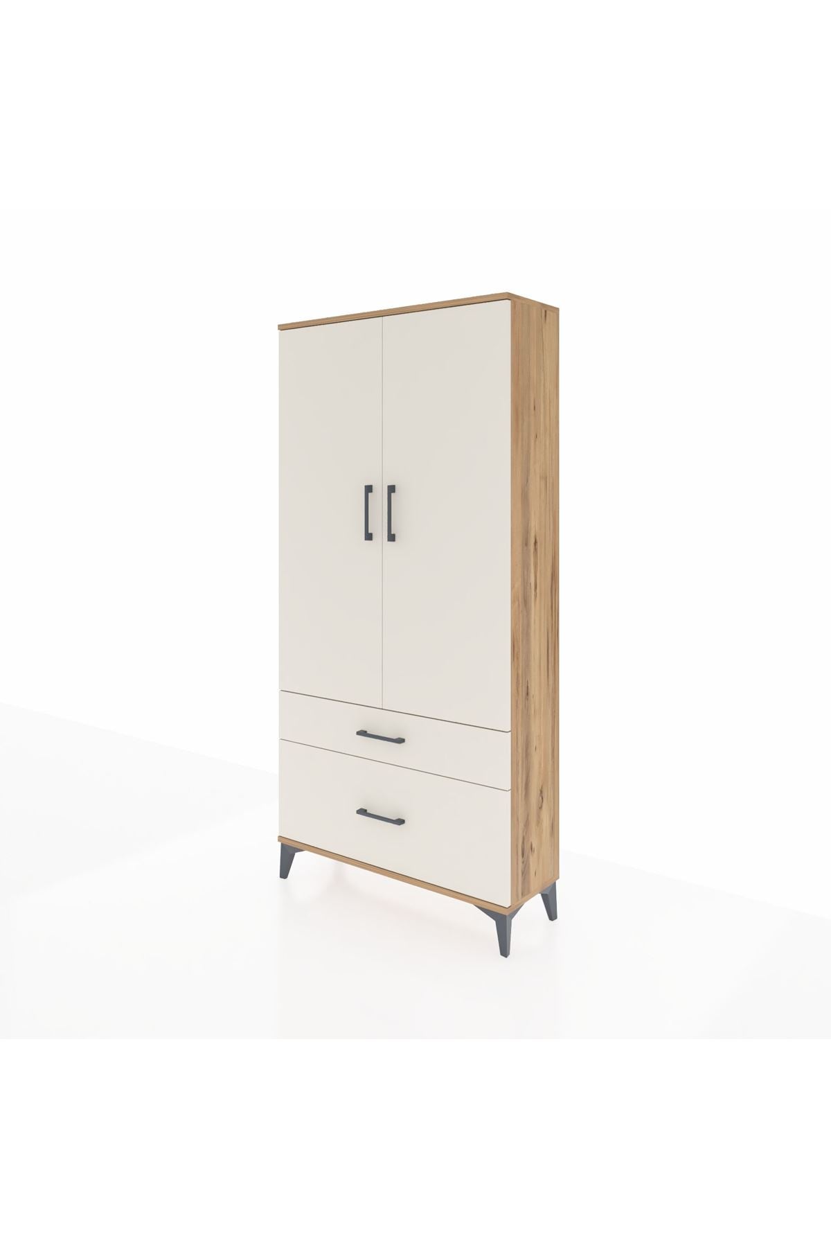 Arges Dolap 4 Raflı 2 Çekmeceli 2 Kapaklı 88x30x182 - S24M015V7A