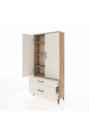 Arges Dolap 4 Raflı 2 Çekmeceli 2 Kapaklı 88x30x182 - S24M015V7A