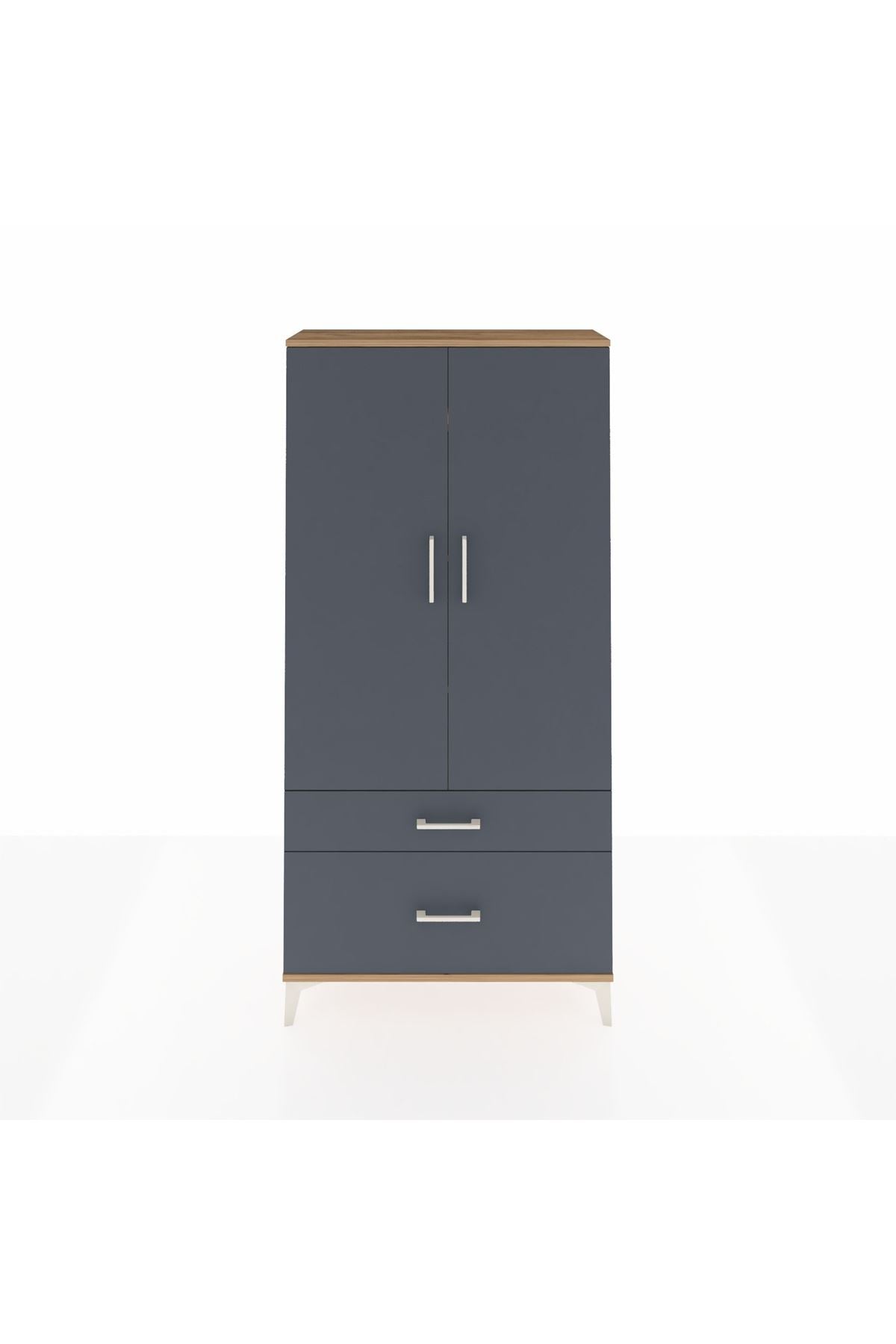 Arges Dolap 4 Raflı 2 Çekmeceli 2 Kapaklı 88x30x182 - S24M015V8A